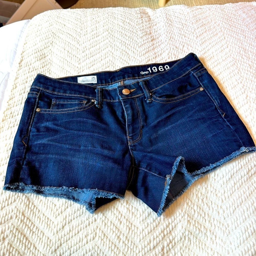 GAP 1969 Maddie Denim Summer Cut off Shorts Size 25